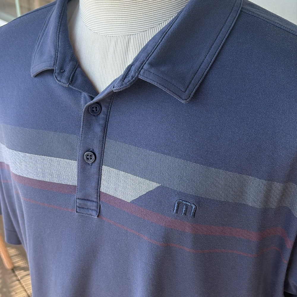 Travis Mathew navy blue golf polo.  XXL.  Great condition. - Picture 2 of 5